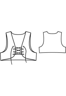 Выкройка Жилет для карнавального костюма «Колдунья» (Burda 1/2010, № выкройки 145)