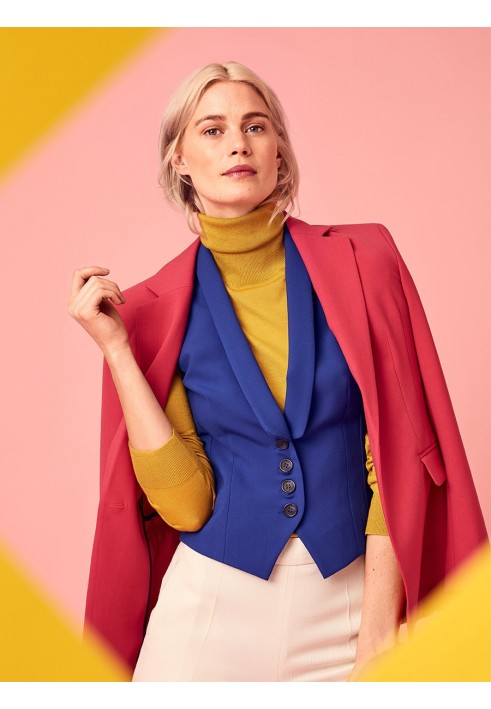 Pattern Slim-fit waistcoat with a narrow shawl collar (Burda 10/2019, pattern number 112 B)