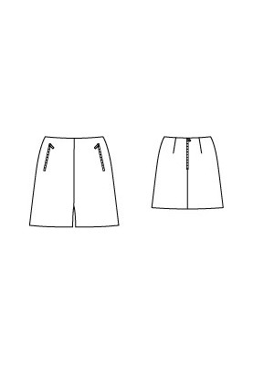 Pattern Mini suede skirt (Burda 11/2012, pattern number 123)