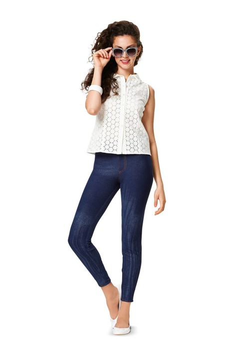 Pattern Short jeggings pants (Burda 1/2014, pattern number 6926 B)