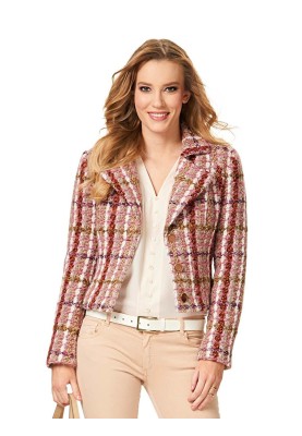 Pattern Boucle jacket short fitted silhouette (Burda 2/2016, pattern number 6581 A)