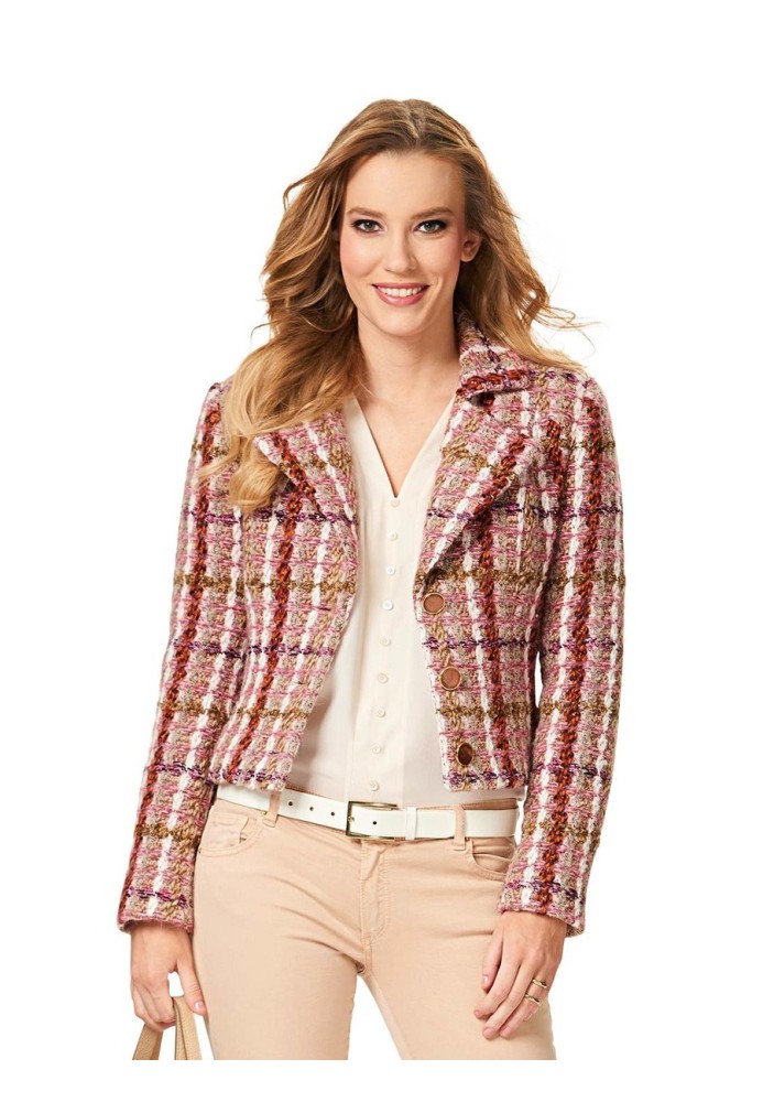 Pattern Boucle jacket short fitted silhouette (Burda 2/2016, pattern number 6581 A)