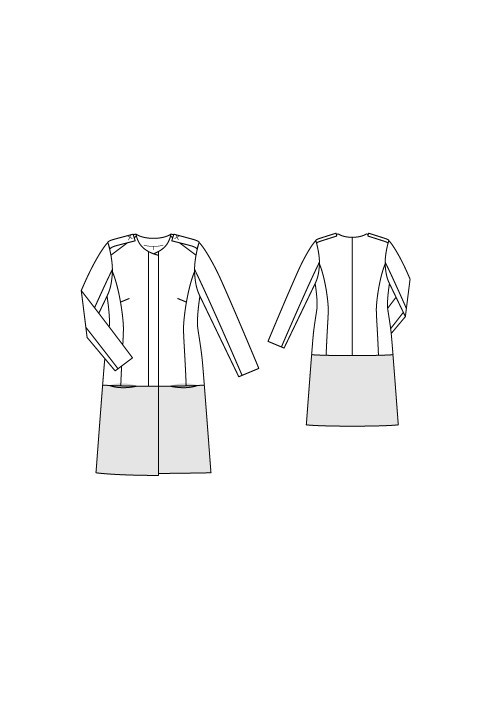 Pattern Coat of a fitted silhouette with button fastening (Burda 12/2012, pattern number 146)