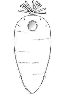 Выкройка Карнавальный костюм "Морковь" (Burda 1/2012, № выкройки 138)