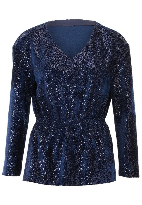 Pattern Velvet pullover with sequins (Burda 1/2019, pattern number 118 B)