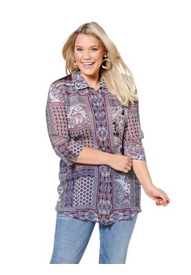 Pattern Blouse-shirt with short sleeves (Burda 2/2016, pattern number 6614 B)