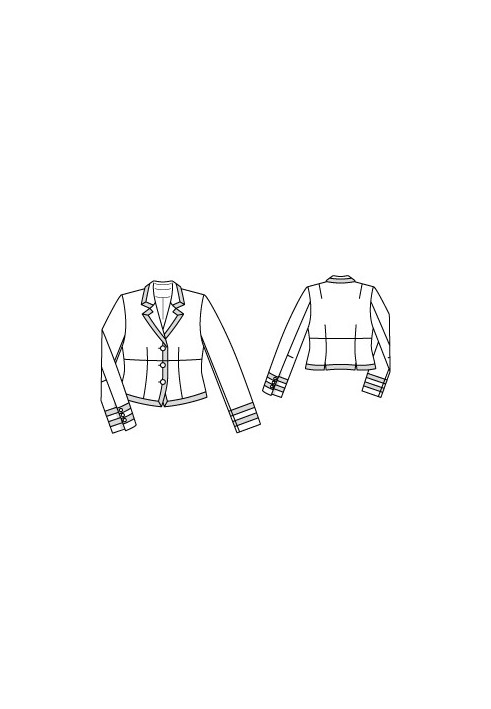 Pattern Jacket of a fitted silhouette in the style of a blazer (Burda 2/2011, pattern number 109)