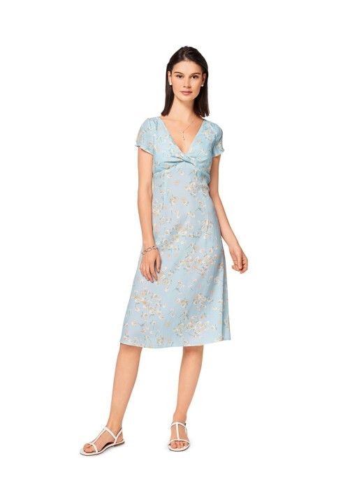 Pattern Sheath dress with drape on the bodice (Burda 1/2017, pattern number 6530 A)