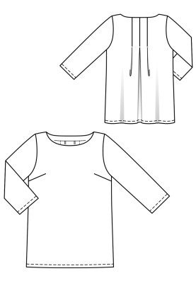 Pattern Tunic with pleats on the back (Burda 3/2019, pattern number 125 B)