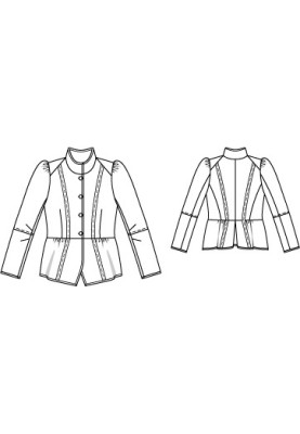 Pattern Yanker jacket with basque (Burda 9/2012, pattern number 138)