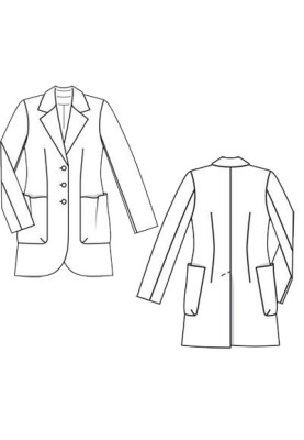 Pattern Long jacket with voluminous pockets (Burda 11/2011, pattern number 115)