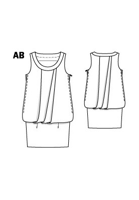 Выкройка Платье без рукавов с заниженной талией (Burda 6/2011, № выкройки 112 B)