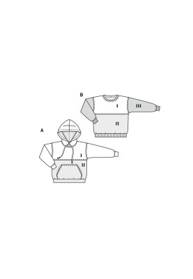 Выкройка Анорак трикотажный с капюшоном (Burda 1/2020, № выкройки 9301 A)