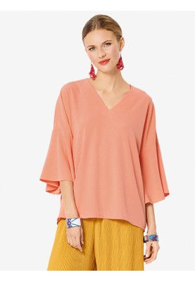 Pattern Tunic of a loose cut with a wide frill (Burda 2/2019, pattern number 6266 B)