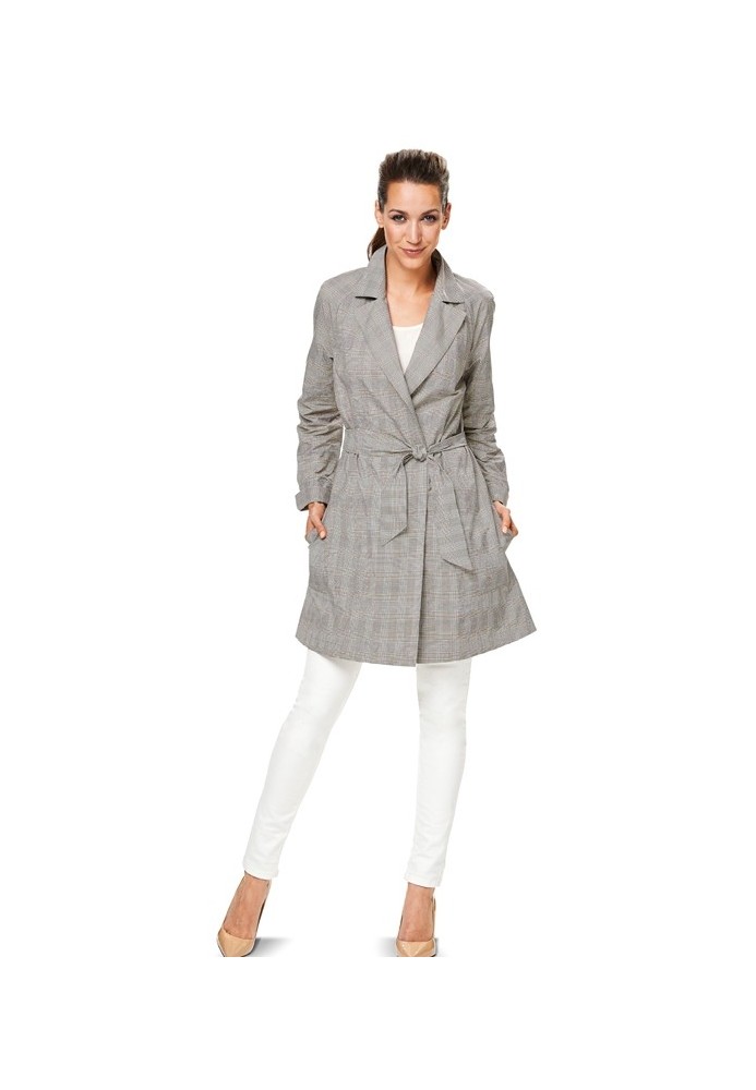 Pattern Cloak coat with raglan sleeves and belt (Burda 1/2014, pattern number 6900 B)