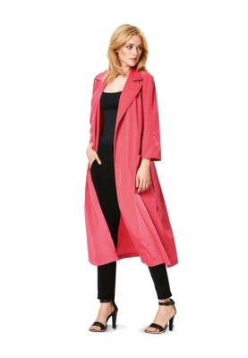 Pattern Cloak coat with raglan sleeves and belt (Burda 1/2014, pattern number 6900 B)