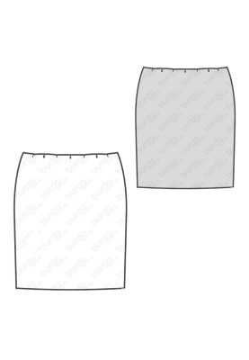 Pattern Knitted mini skirt with an elastic waistband (Burda 2/2016, pattern number 6598 A)