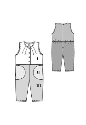 Pattern Sleeveless jumpsuit (Burda 2/2016, pattern number 9370 A)