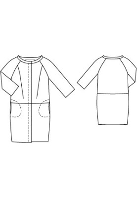 Pattern Dress-coat summer with raglan sleeves (Burda 5/2011, pattern number 120)