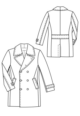 Pattern Double-breasted semi-coat of classic cut (Burda 10/2018, pattern number 128)