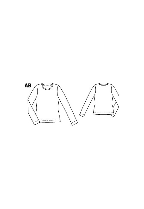 Pattern Pullover of a fitted silhouette (Burda 2/2011, pattern number 106 A)