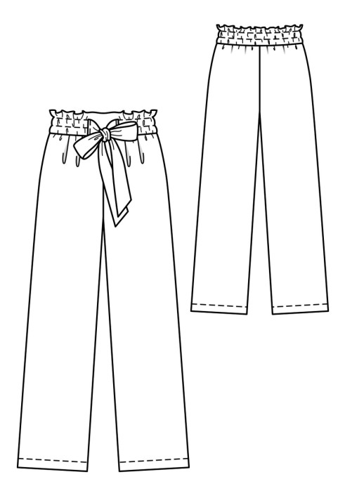 Pattern Wide-cut pants with an elastic waistband (Burda 8/2018, pattern number 106 B)