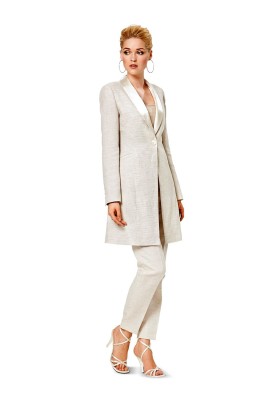 Pattern Jacket of a fitted silhouette with a shawl collar (Burda 1/2014, pattern number 6898 A)