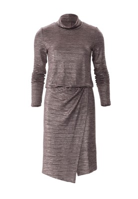 Pattern Cut-off knitted dress with long sleeves (Burda 2/2018, pattern number 6362 B)