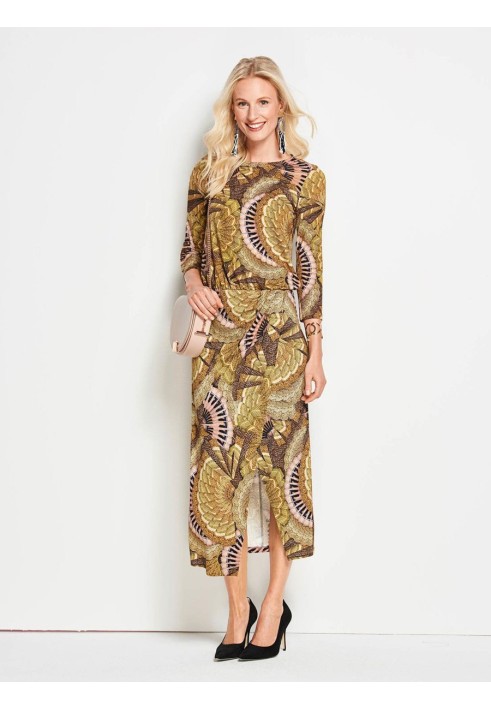 Pattern Cut-off knitted dress with long sleeves (Burda 2/2018, pattern number 6362 B)