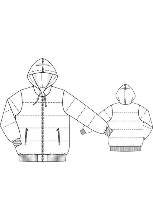 Pattern Jacket insulated with straight cut (Burda 1/2010, pattern number 127)