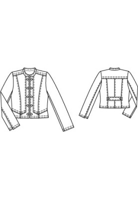 Pattern Military-style jacket with stand-up collar (Burda 8/2011, pattern number 101)