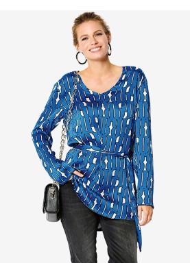 Pattern Blouse of a simple cut with a narrow tie collar (Burda 1/2020, pattern number 6230 B)