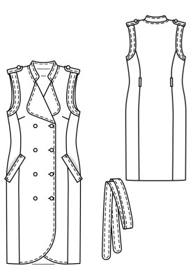 Double-breasted dress-vest pattern (Burda 4/2018, pattern number 104)