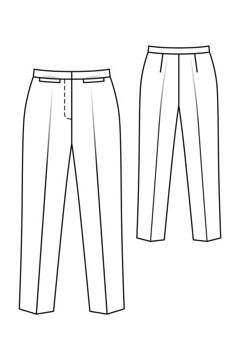 Pattern Pants with arrows and belt (Burda 9/2020, pattern number 109 A)