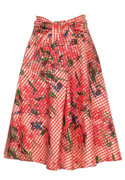 Pattern A-line skirt with scarf belt (Burda 2/2010, pattern number 103 B)