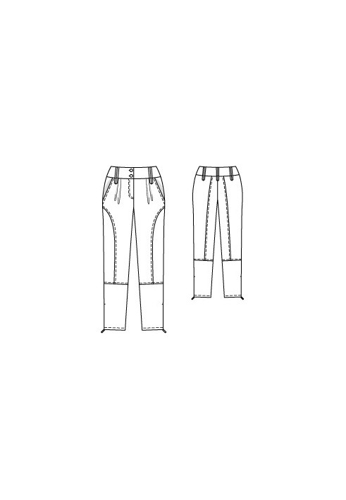 Pattern Pants with relief seams (Burda 2/2010, pattern number 120)