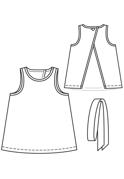 Pattern Flared apron with a fastener on the back (Burda 11/2016, pattern number 142)