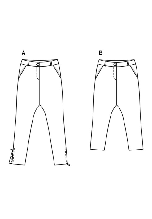 Выкройка Брюки-саруэлы шерстяные (Burda 2/2018, № выкройки 6358 B)