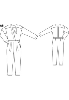 Pattern Overalls with a top in the form of a blouson (Burda 9/2011, pattern number 130 A)