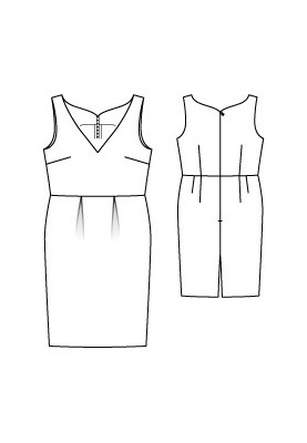 Pattern Sheath dress with tulip skirt (Burda 7/2011, pattern number 139)