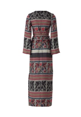 Pattern Empire maxi dress with wide sleeves (Burda 2/2018, pattern no. 6365 B)