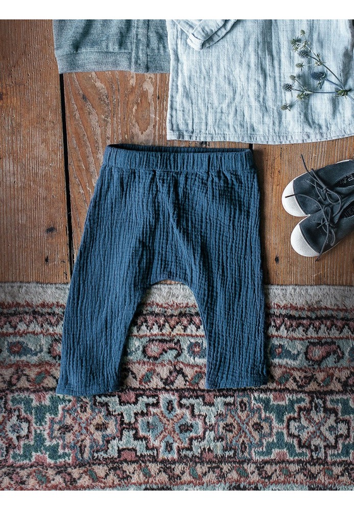 Pattern Pants with a spacious cut on an elastic waistband (Burda 2/2019, pattern number 129)