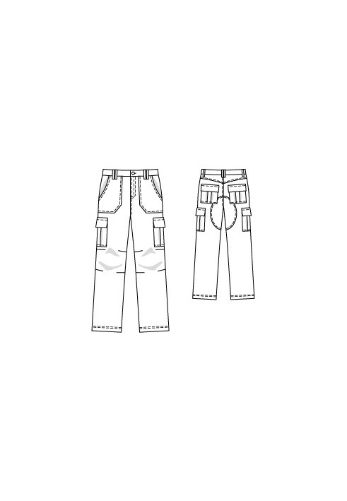 Pattern Straight-cut trousers with patch pockets (Burda 4/2010, pattern number 129)