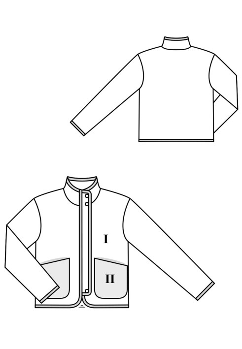 Pattern Short jacket with a high collar (Burda 11/2018, pattern number 105)