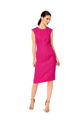 Midi length sheath dress pattern (Burda 1/2017, pattern number 6510 B)