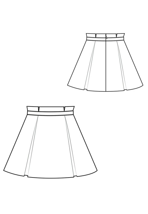 Pattern A-line skirt with pleats (I love to sew 4/2019, pattern number 124)