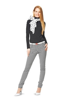 Pattern Narrow-cut trousers combined (Burda 2/2014, pattern number 6855 B)