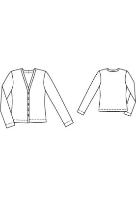 Pattern Knitted jacket of a fitted silhouette (Burda 4/2010, pattern number 117 B)