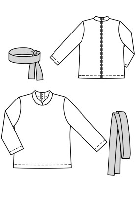 Pattern Jacket for a Karate fighter suit (Burda 1/2019, pattern number 132 A)