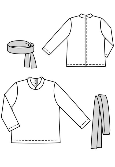 Pattern Jacket for a Karate fighter suit (Burda 1/2019, pattern number 132 A)